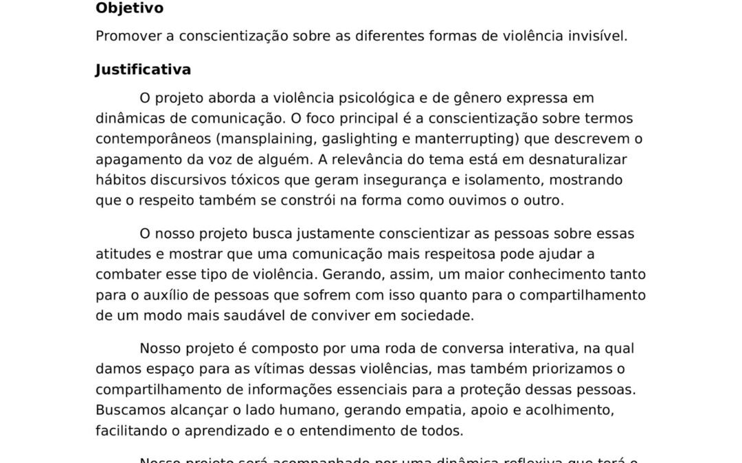 Grupo Vozes Ocultas – Por Trás do Silêncio